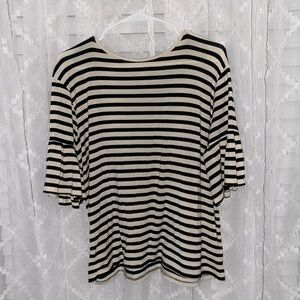 Z Supply Cream & Black Striped Shirt